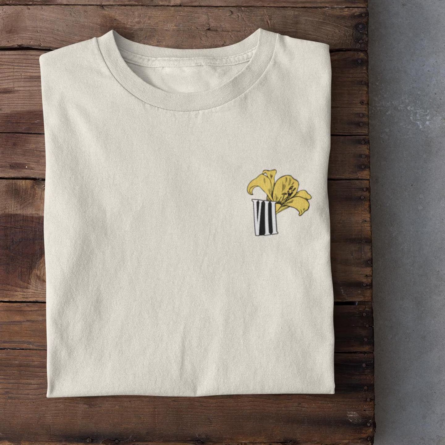 Final Fantasy Aerith Lily Flower White Shirt
