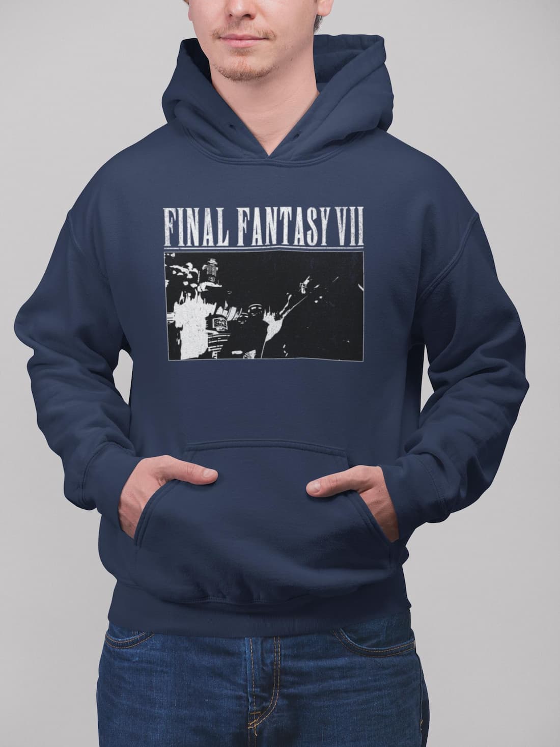 Cloud and Shinra HQ Scene Hoodie