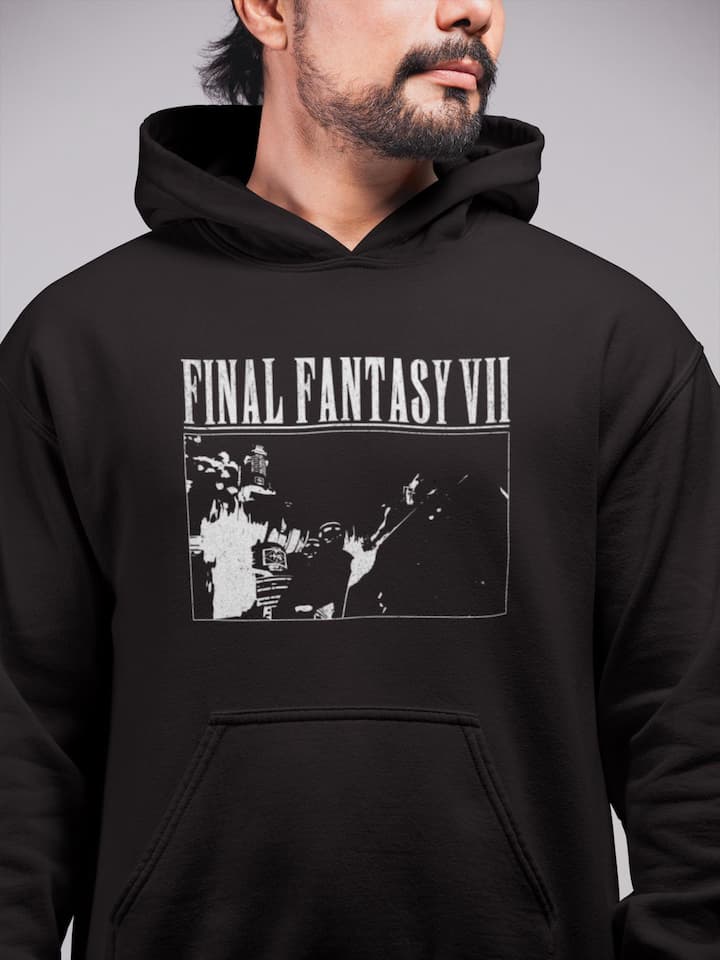 Cloud and Shinra HQ Scene Hoodie