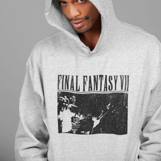Cloud and Shinra HQ Scene Hoodie