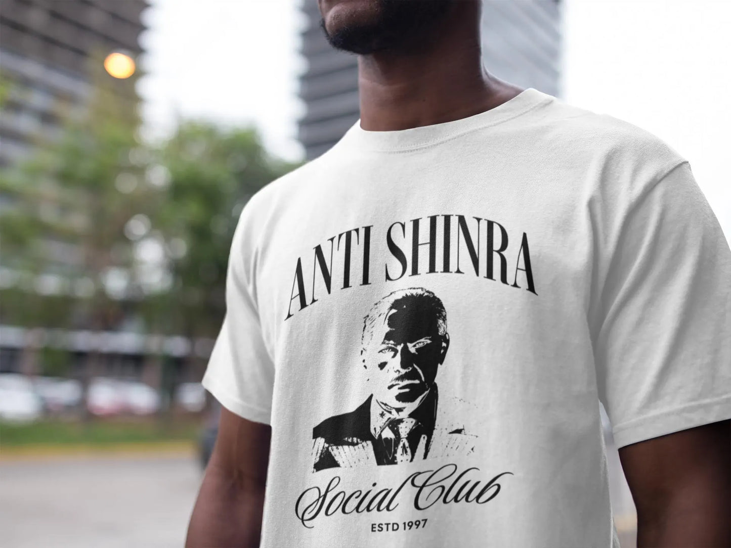 Final Fantasy 7 Shirt: Anti-Shinra Social Club President Shinra T-Shirt