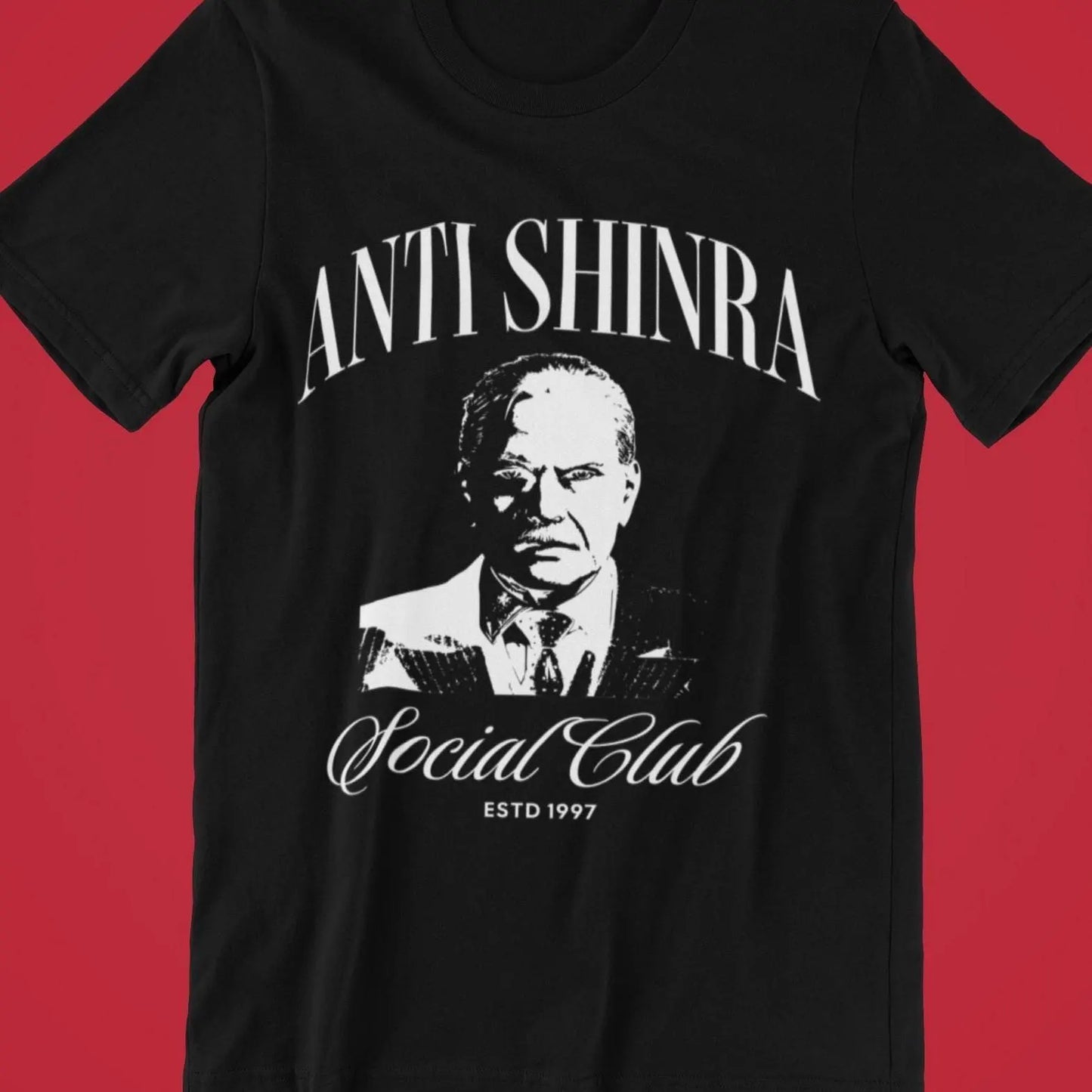 Final Fantasy 7 Shirt: Anti-Shinra Social Club President Shinra T-Shirt