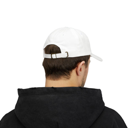 Rear angle of white Epic Loot gaming cap displaying adjustable fit