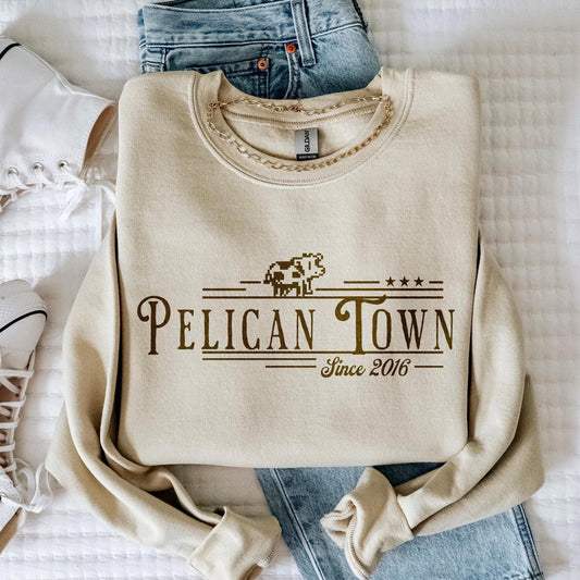 Stardew Valley Sweatshirt – Pelican Town Pullover | Stardew Valley Merch, Cozy Gaming Sweater