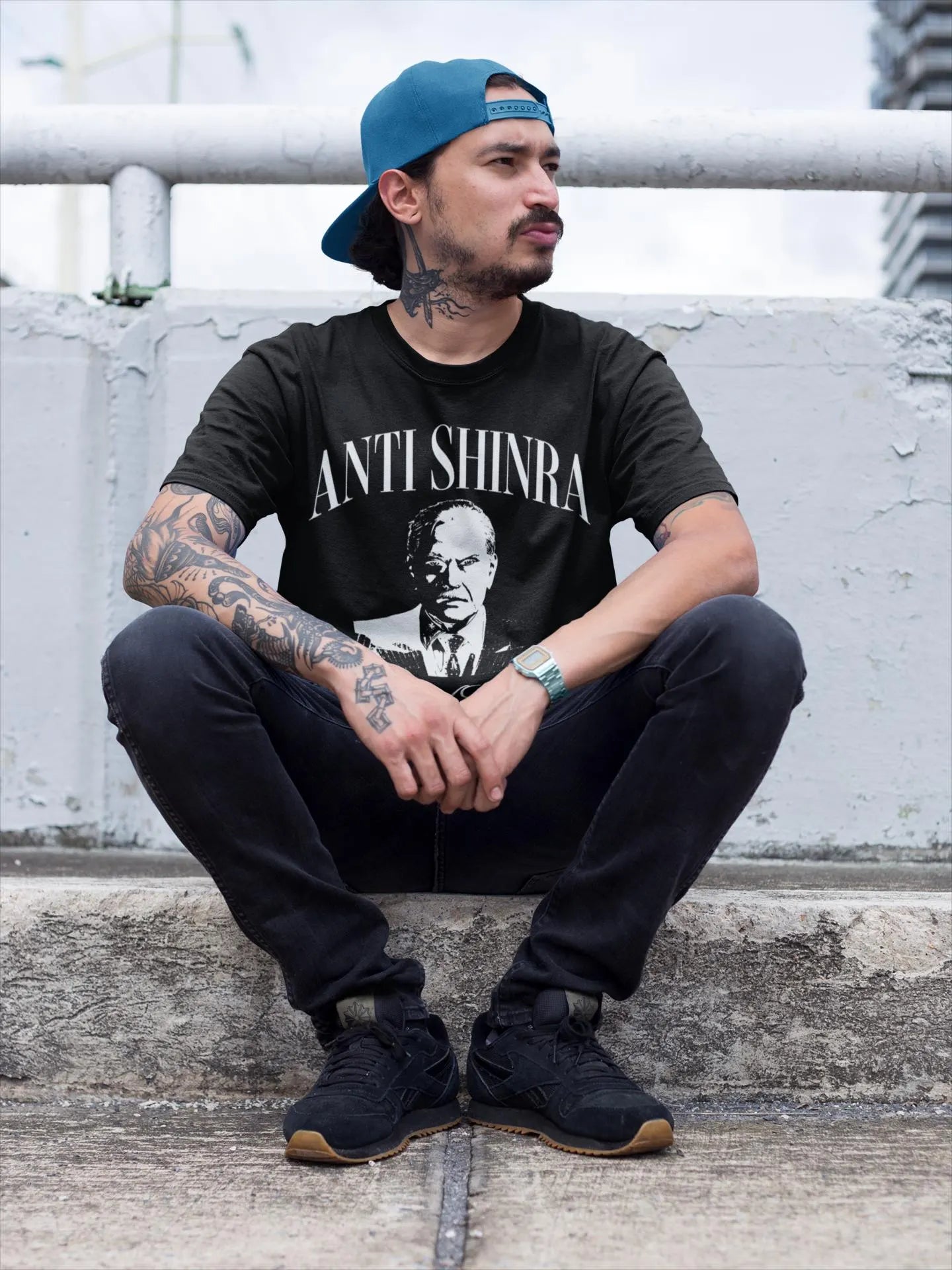Final Fantasy 7 Shirt: Anti-Shinra Social Club President Shinra T-Shirt